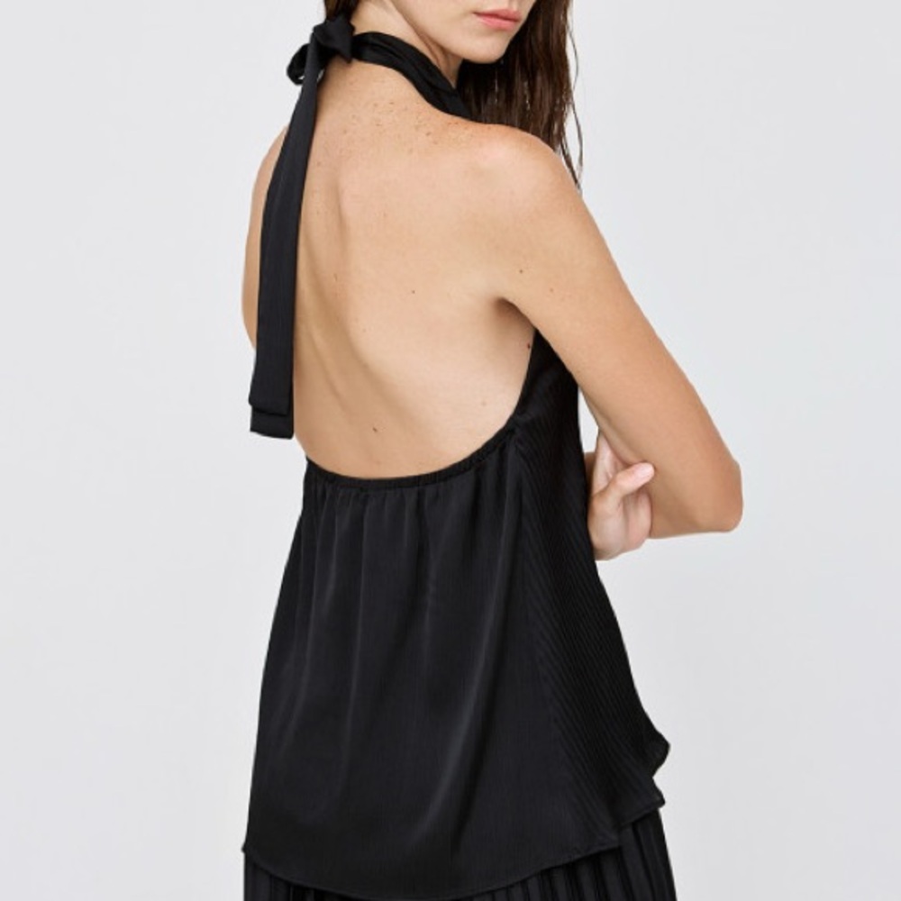 Charlotte Russe Black Halter Top